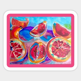 original painting grapefruit Sticker